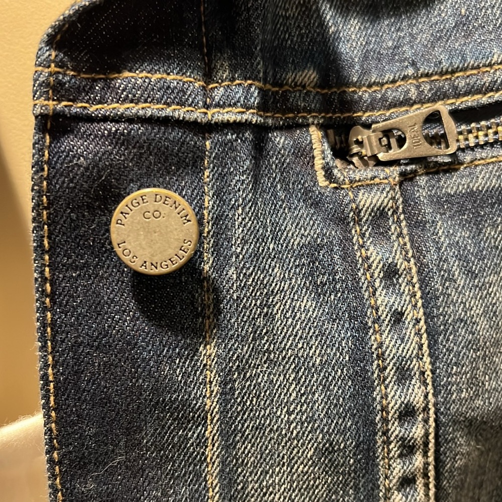 PAIGE JEAN JACKET w/COATED SLEEVES - Picture 5 of 8